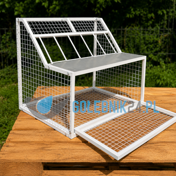 Wlot-Wylot Belgijski dla gołębi 60 cm stal malowana